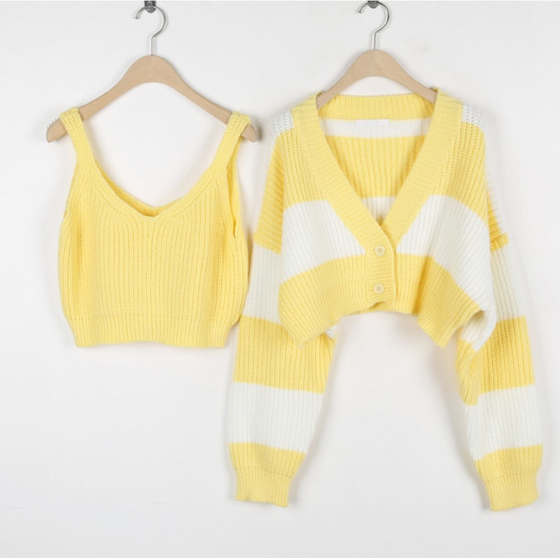 Women's Clothing Knitted Two-piece Sweater
