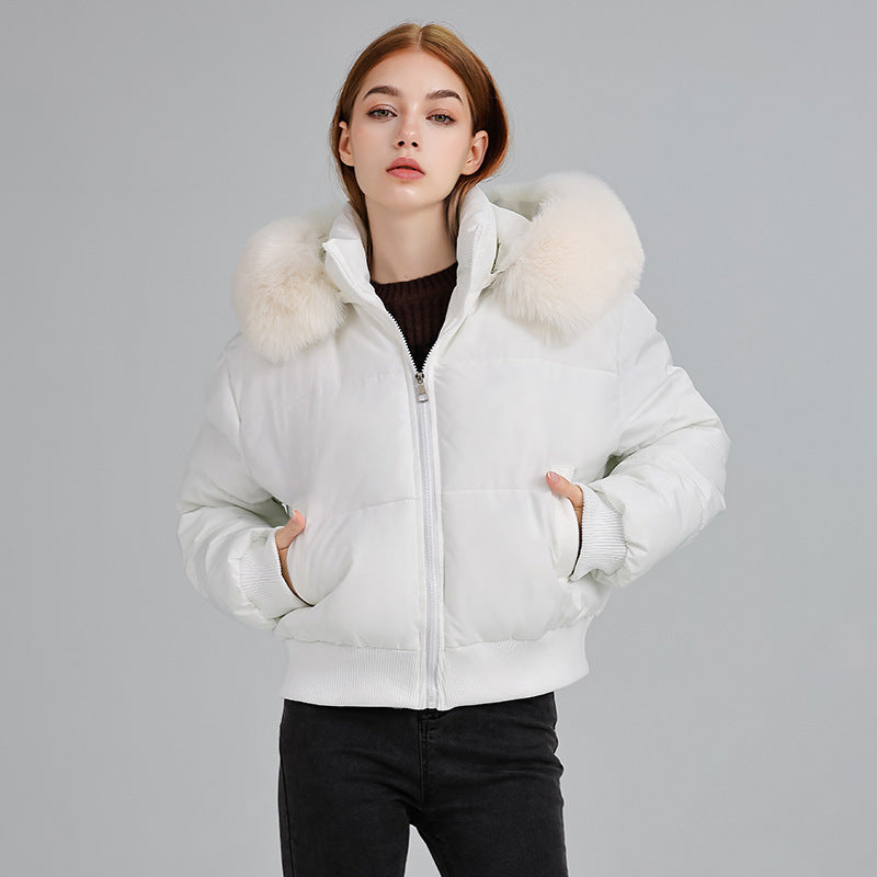 Women's Hooded Fur Collar Cotton-padded Sense