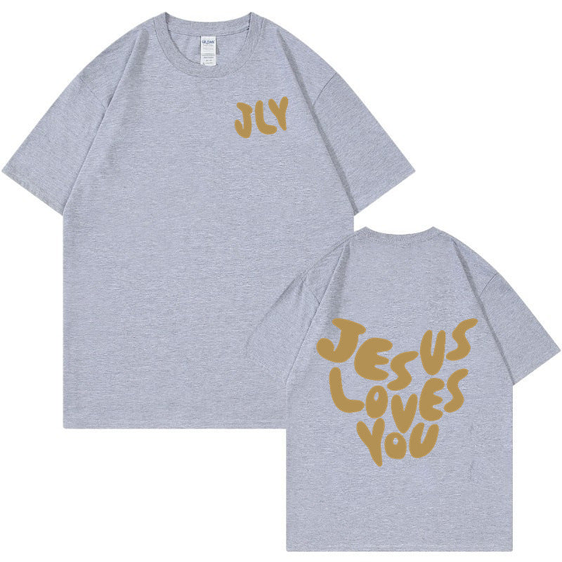 Letter Printing Personalized Design Short Sleeve Women