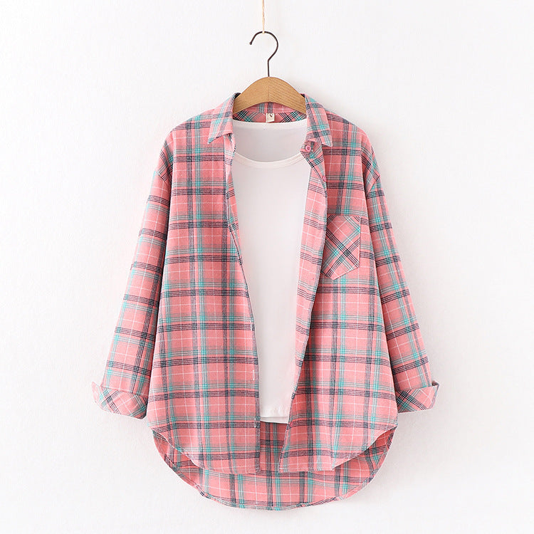 Plaid Women Flannel Casual Shirt
