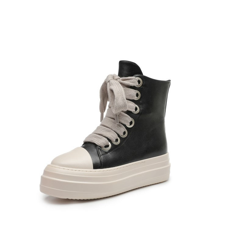 Unisex High-Top Thick-Lace Shoes