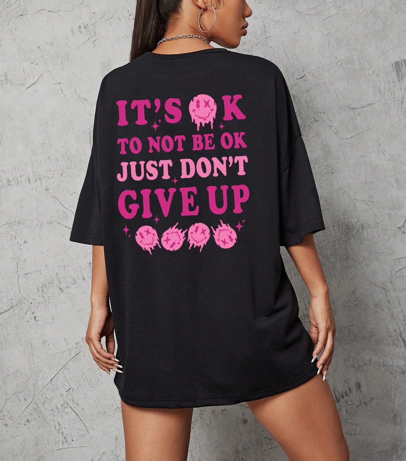 Trendy Loose Women's Short Sleeve