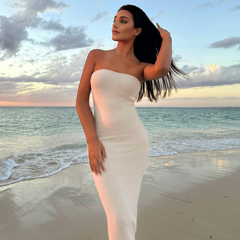 Tight Sleeveless High Elastic Sunken Dress