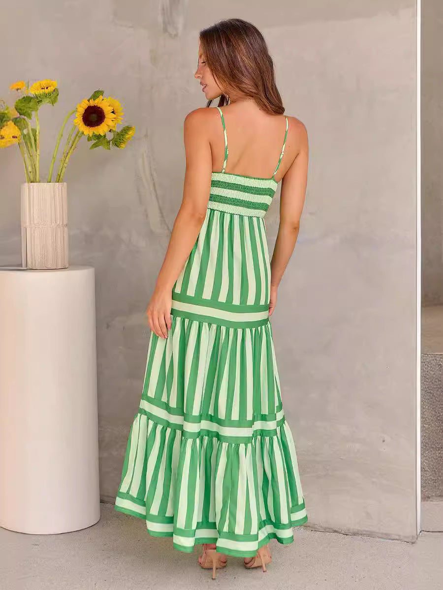 Summer Striped Printed Dress