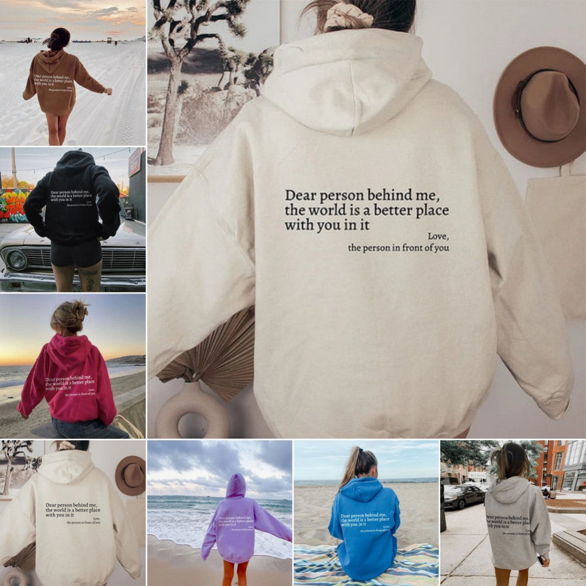 "Dear Person Behind Me" Hoodies