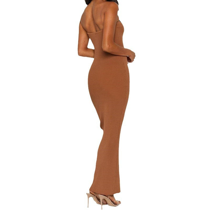 Tight Sleeveless High Elastic Sunken Dress