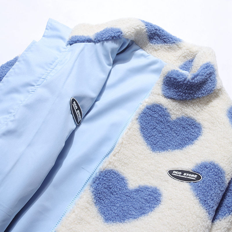 Autumn And Winter Love Lamb Plush Coat Men And Women