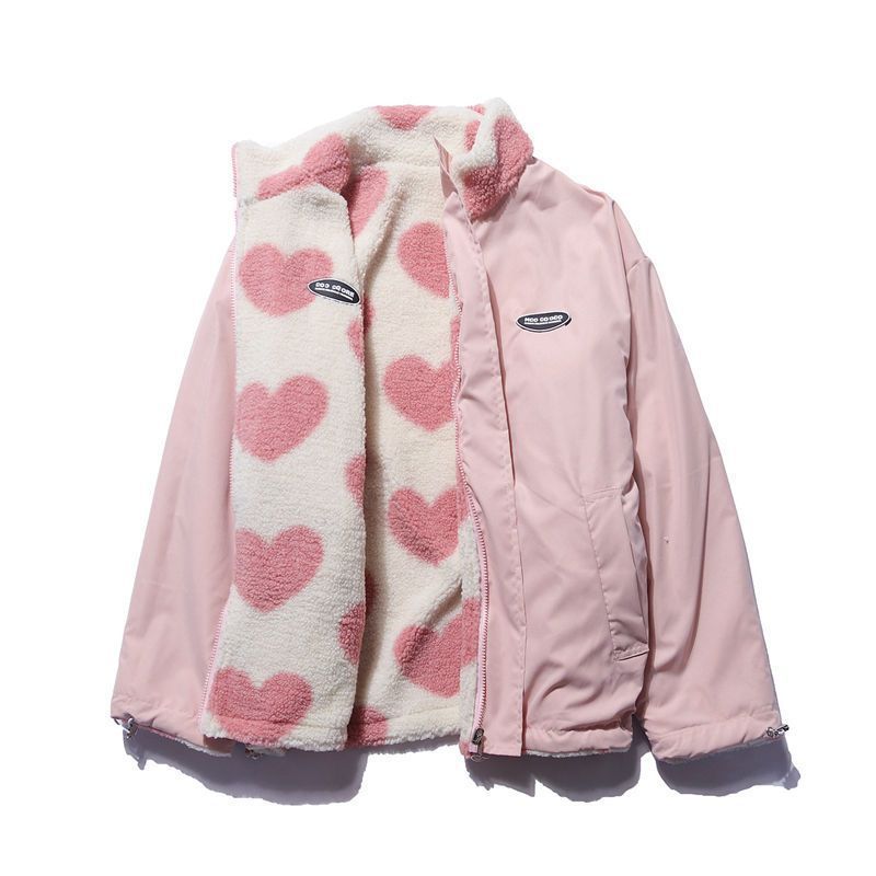 Autumn And Winter Love Lamb Plush Coat Men And Women