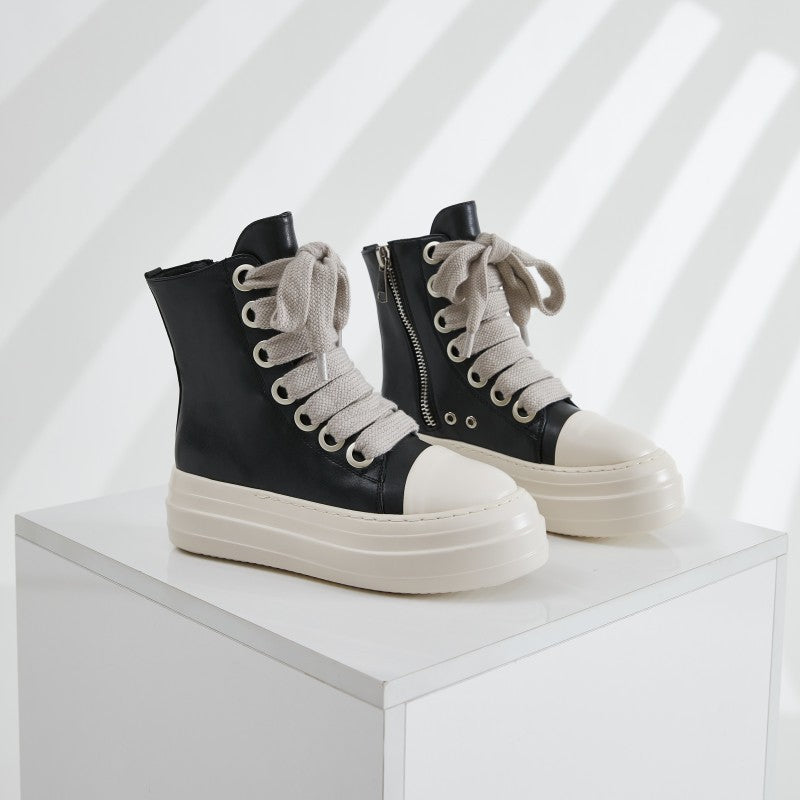 Unisex High-Top Thick-Lace Shoes