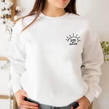 New Round Neck Print Sweatshirt Casual Sports Loose