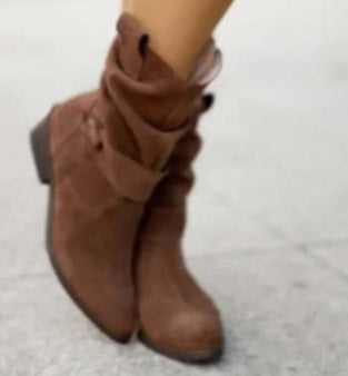 Women's Pointed Toe Suede Zipper Fashion Boots