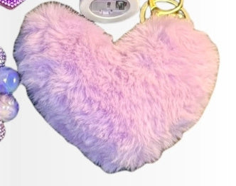 Love Rabbit Fur Plush Pendant Keychain