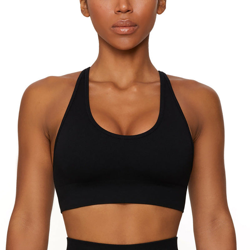 Seamless Solid Color Knitted High Elastic Sports Yoga Wear