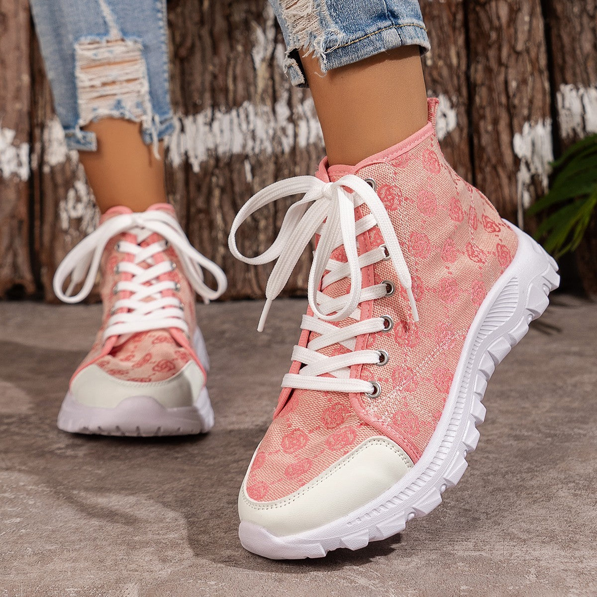 Women's Rose Printed Shoes