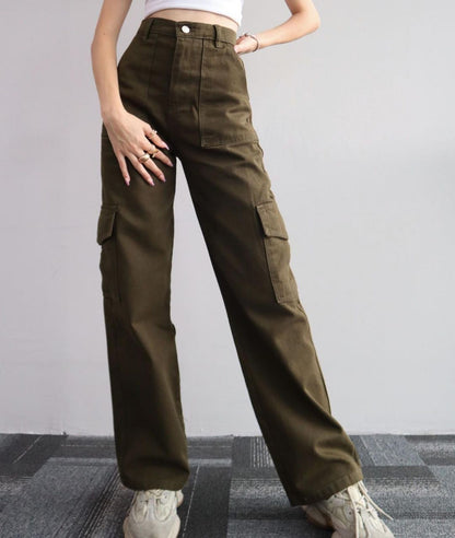 All-matching Casual Pants Three-dimensional Pocket Nipped Waist Trousers