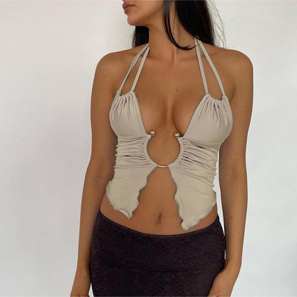 Women's Hollow-out Exposed Top