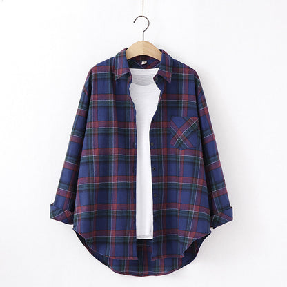 Plaid Women Flannel Casual Shirt