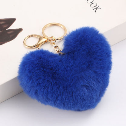 Love Rabbit Fur Plush Pendant  Keychain