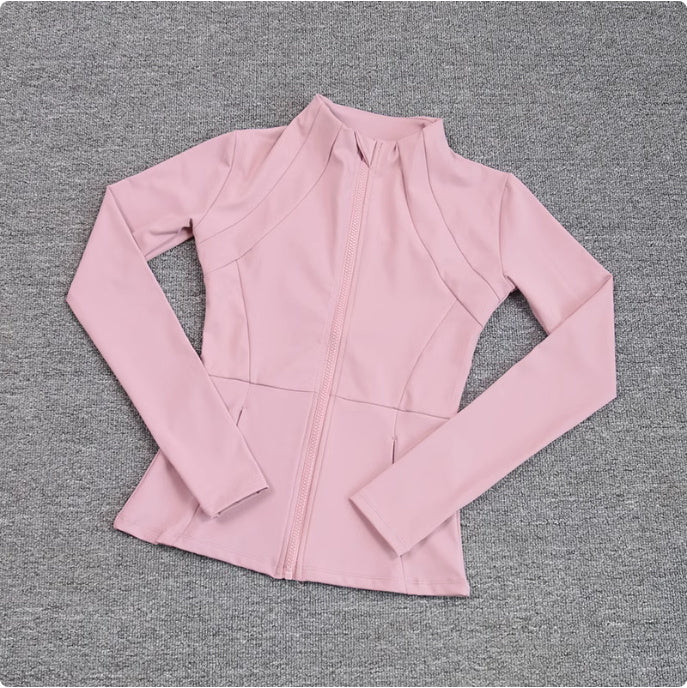 Autumn And Winter Professional Yoga Sports Coat Female Zipper Cardigan Suit