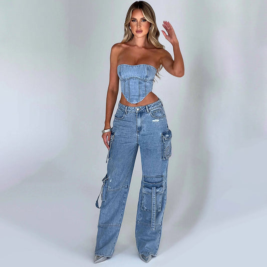 Women's Low Waist Jeans Pants