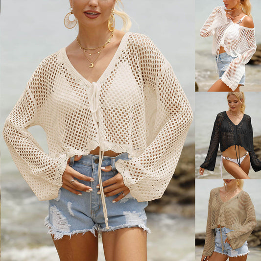 Women's Lace-up Cardigan