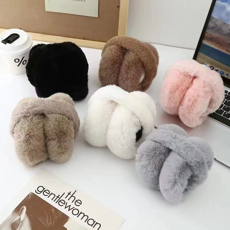 Warm Plush Cold Protection Thickening Earmuffs Foldable Cute Windproof