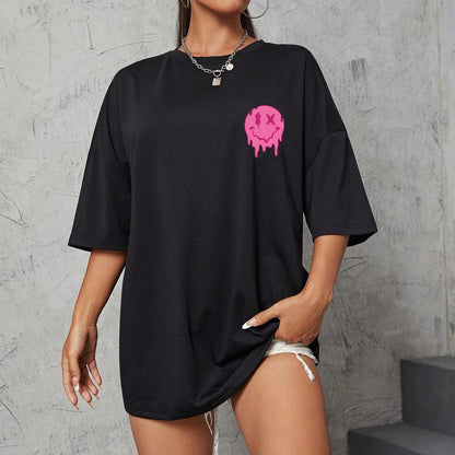 Trendy Loose Women's Short Sleeve