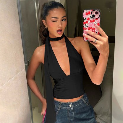 Y2K Sleeveless T-shirt For Women Clothing