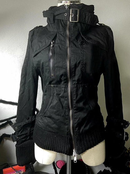 Women's American-style Retro Black Jacket
