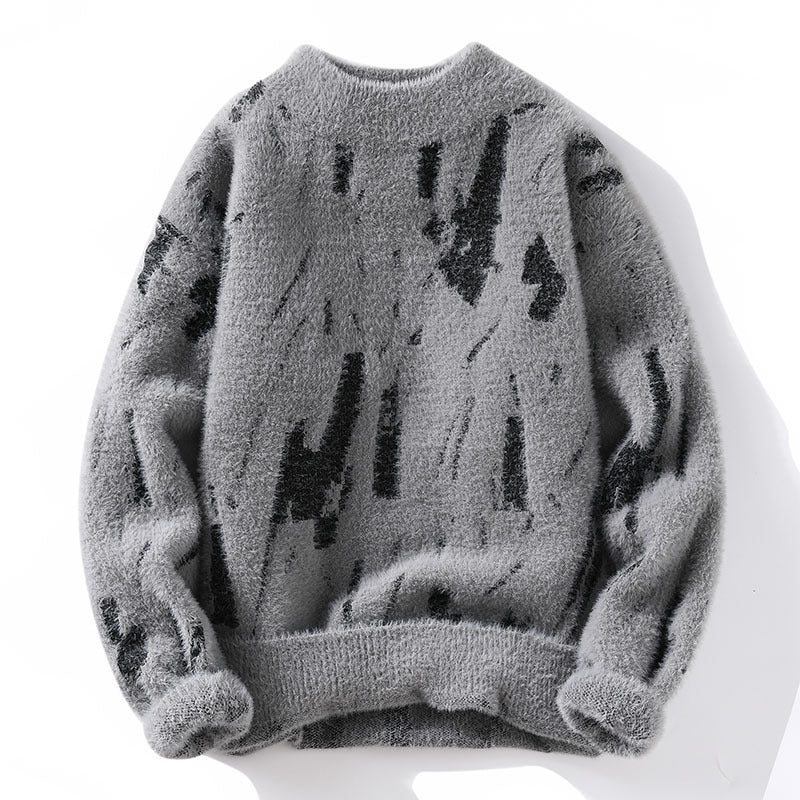 Winter Fleece-lined Thickened Men's Sweater Fall And Winter Inner