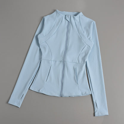 Autumn And Winter Professional Yoga Sports Coat Female Zipper Cardigan Suit