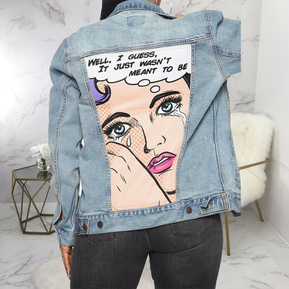 Womens Denim Graphic Jacket