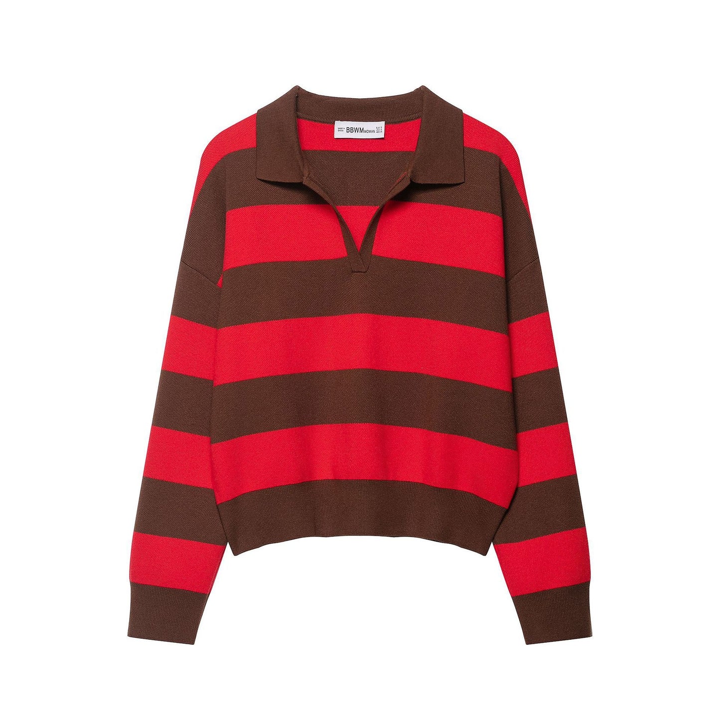 Autumn New Loose Pullover Women's Polo Collar Knitwear Top