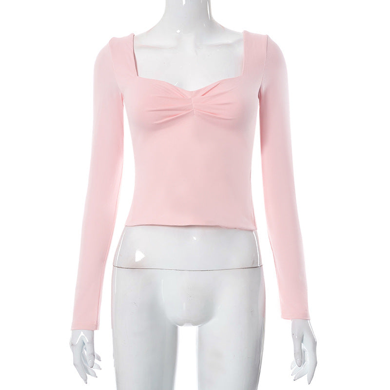 Autumn Solid Color Long Sleeve Top