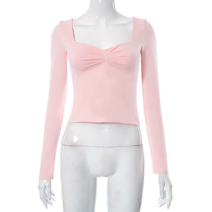 Autumn Solid Color Long Sleeve Top