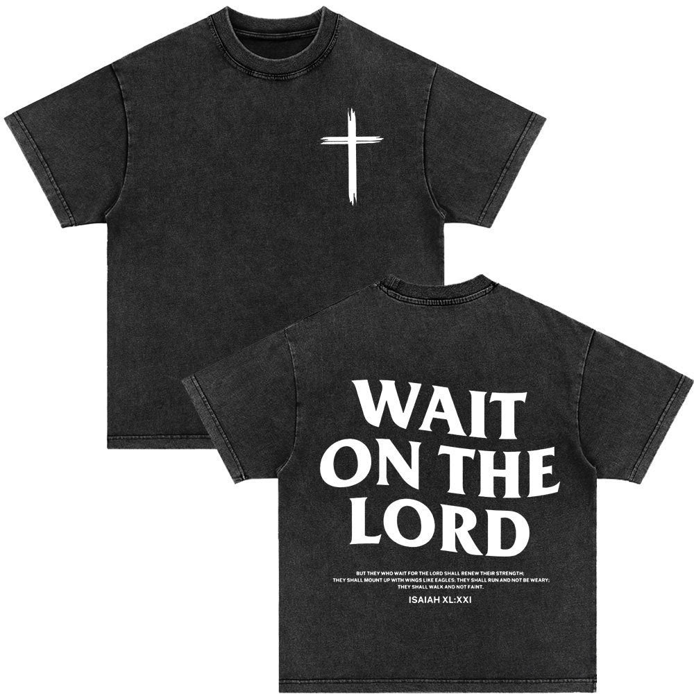 Retro Christ print Short-sleeved Shirt