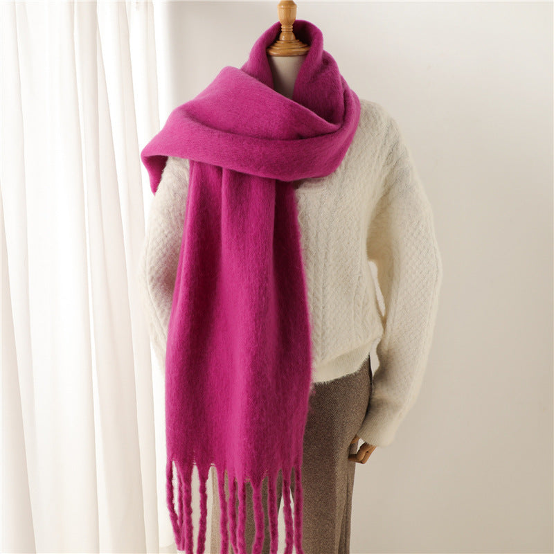 Mohair Pure Color Scarf