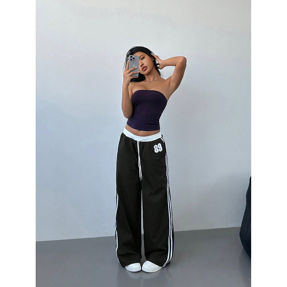 Loose Trendy Digital Printing Design Sense All-matching Long Pants