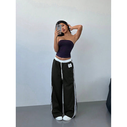 Loose Trendy Digital Printing Design Sense All-matching Long Pants