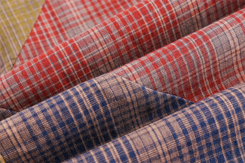 Color Matching Plaid Long Sleeve Shirt For Men