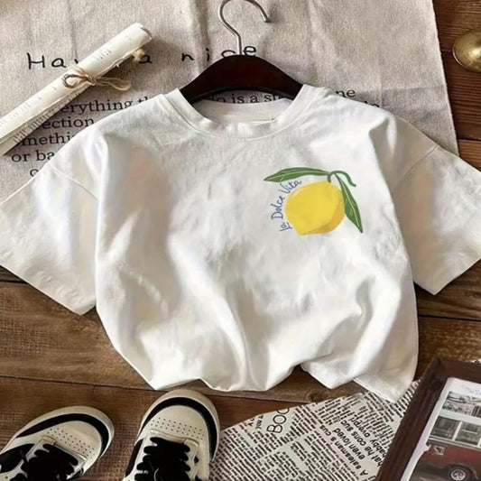 Summer T-shirt Print Fashion Casual Cute Short Sleeve Women's