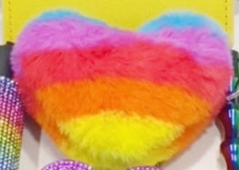 Love Rabbit Fur Plush Pendant  Keychain