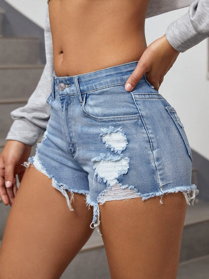 Women's Washed Short Jeans