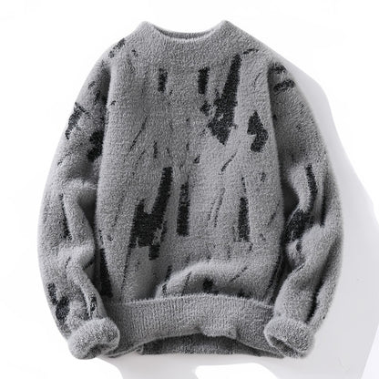 Winter Fleece-lined Thickened Men's Sweater Fall And Winter Inner
