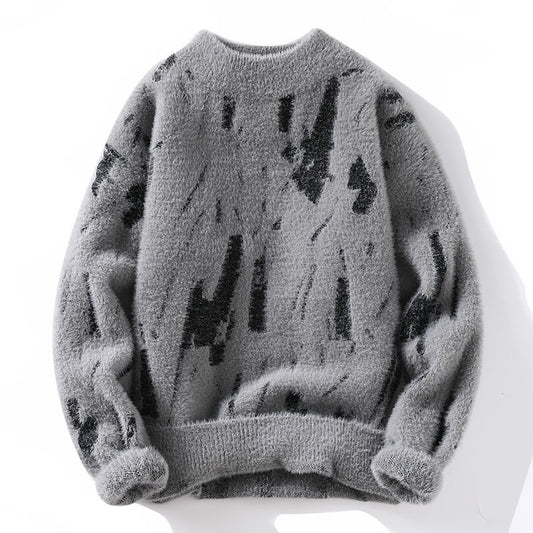 Winter Fleece-lined Thickened Men's Sweater Fall And Winter Inner