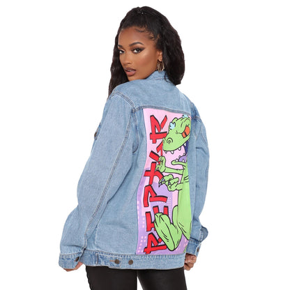 Womens Denim Graphic Jacket