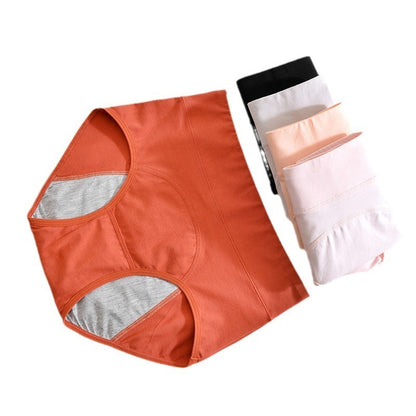 Women's Underwear High Waist Pure Cotton Antibacterial Briefs Lengthened Widened Leak-proof Sanitary Panty