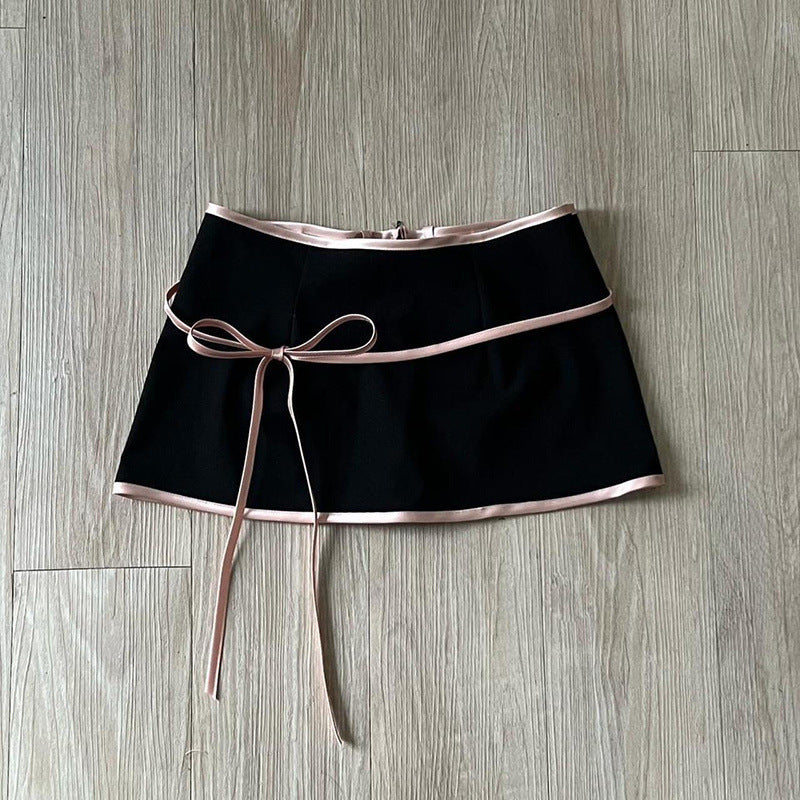 Black Camisole Bow Top and Bottom Wear