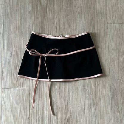 Black Camisole Bow Top and Bottom Wear