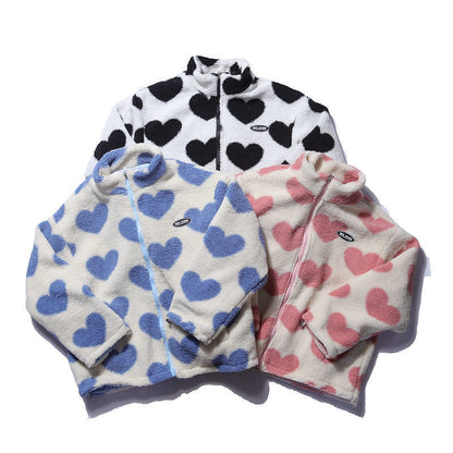 Autumn And Winter Love Lamb Plush Coat Men And Women